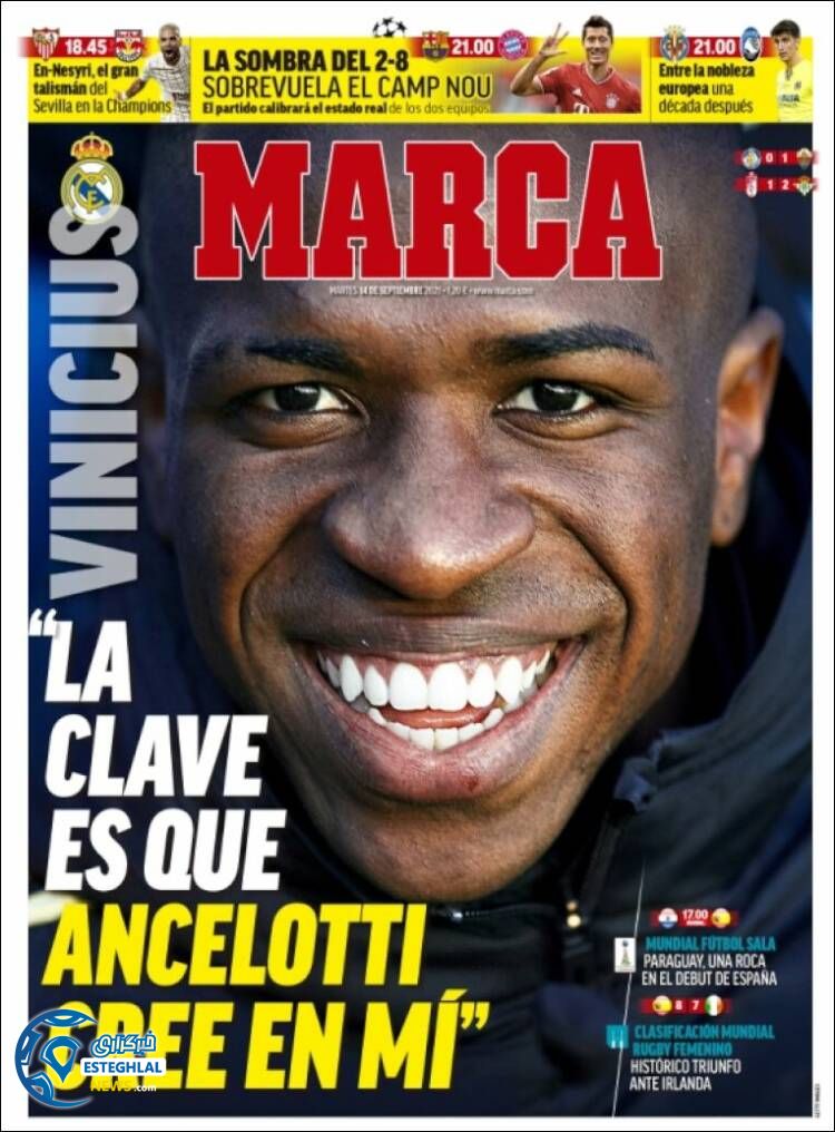 روزنامه ورزشی مارکا سه شنبه 23 شهریور 1400