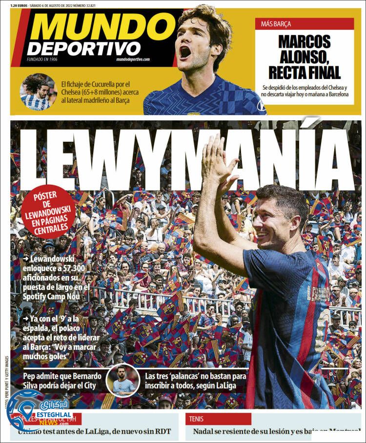 روزنامه ورزشی موندو دپورتیوو شنبه 15 مرداد 1401 