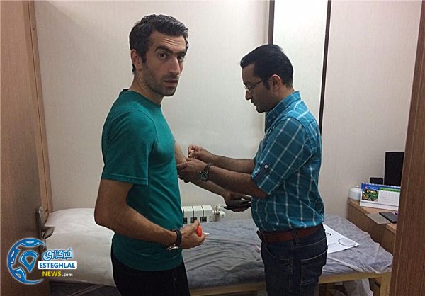 حضور مجتبی جیاری در تتست پزشکی