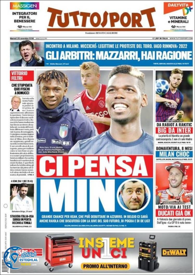 روزنامه ورزشی توتو اسپورت سه شنبه 29 آبان 1397