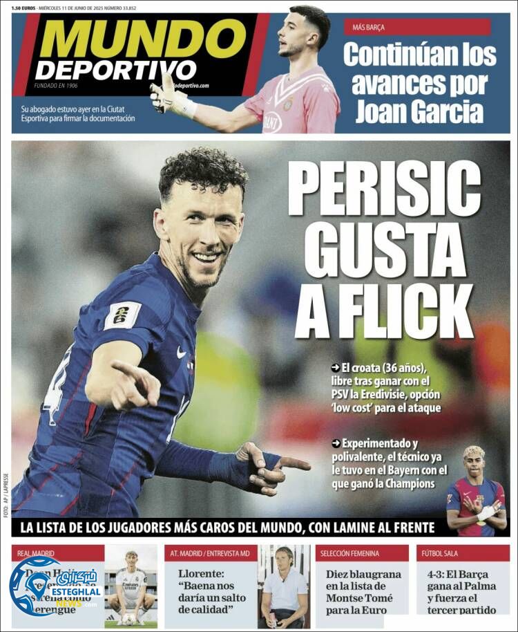 روزنامه ورزشی موندو دپورتیوو چهارشنبه 21 خرداد 1404  