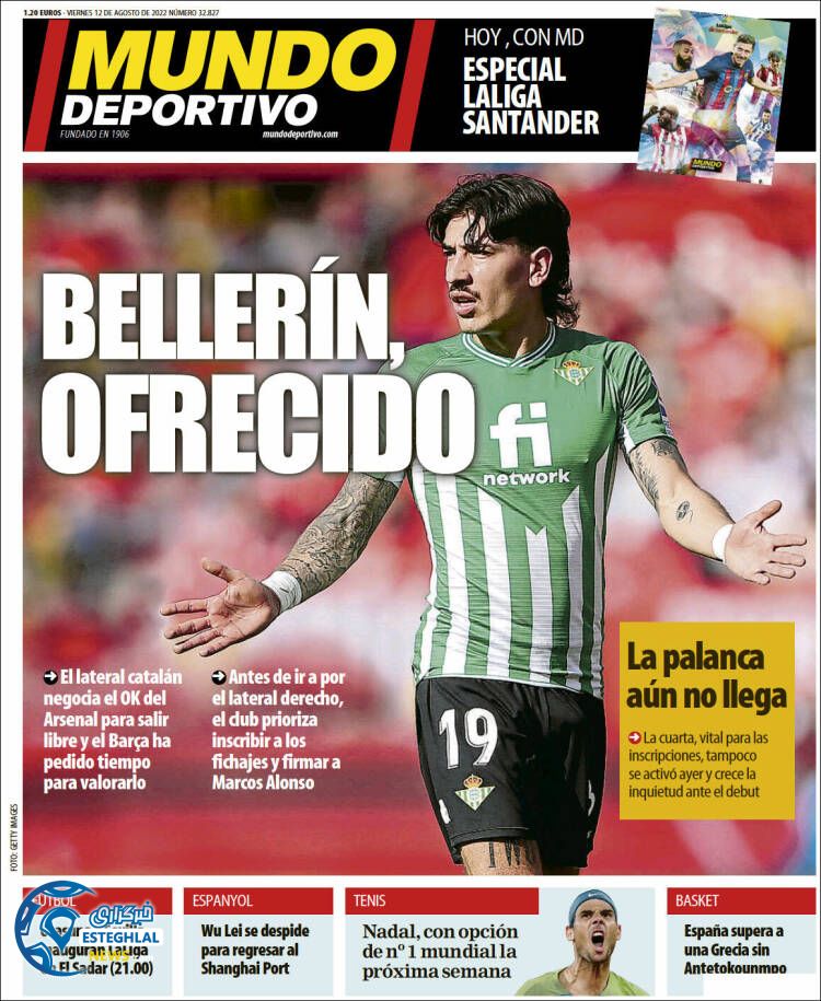 روزنامه ورزشی موندو دپورتیوو جمعه21 مرداد 1401 