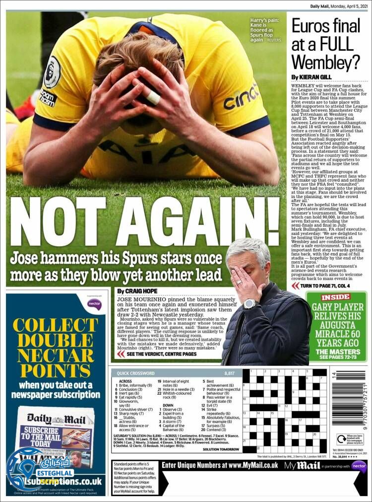 روزنامه ورزشی مایل اسپورت دوشنبه 16 فروردین 1400