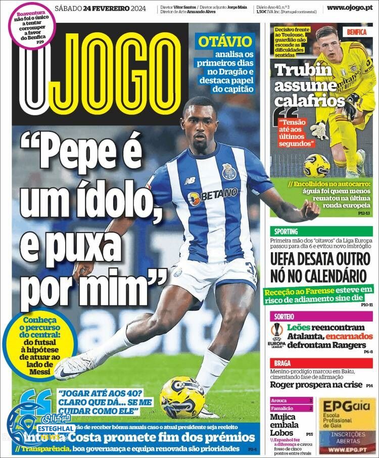 روزنامه ورزشی اوجوگو شنبه 5 اسفند 1402 