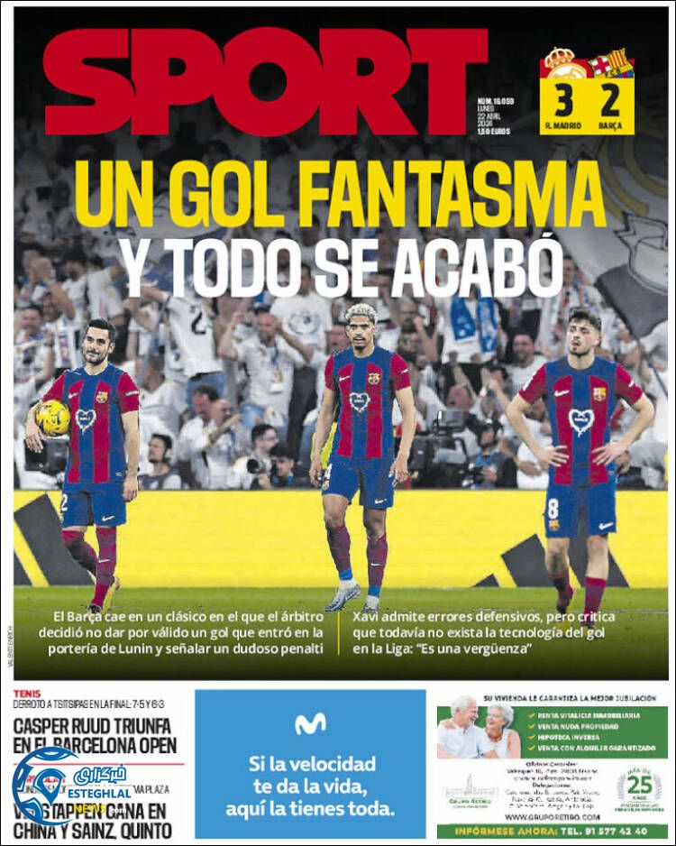 روزنامه ورزشی  اسپورت دوشنبه 3 اردیبهشت 1403 