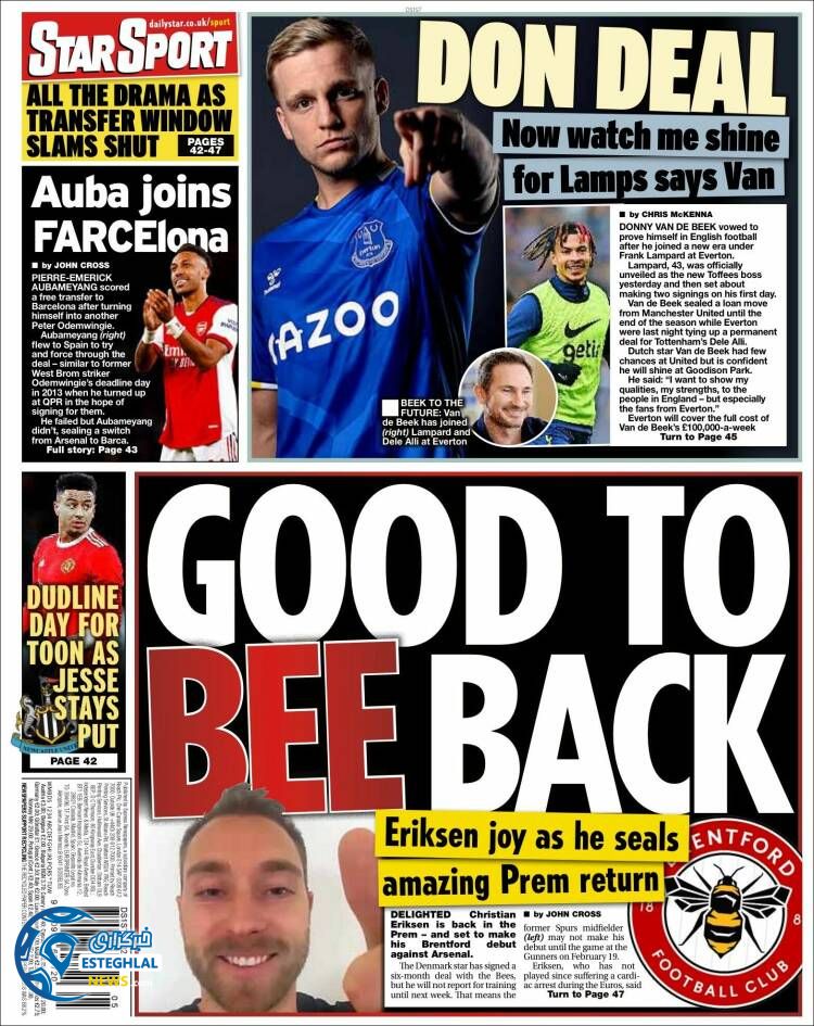 روزنامه ورزشی استار اسپورت سه شنبه 12 بهمن 1400