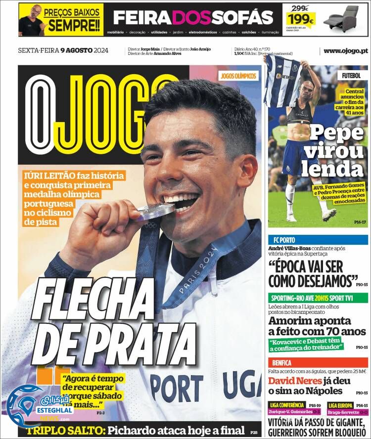 روزنامه ورزشی اوجوگو جمعه 19 مرداد 1403 