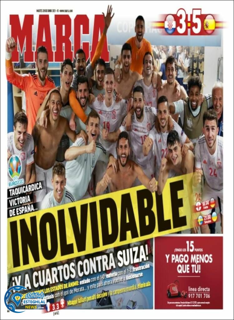 روزنامه ورزشی مارکا سه شنبه 8 تیر 1400