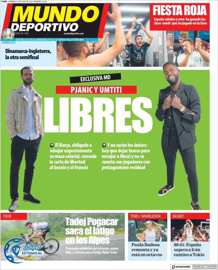 روزنامه ورزشی موندو دپورتیوو یکشنبه 13 تیر 1400