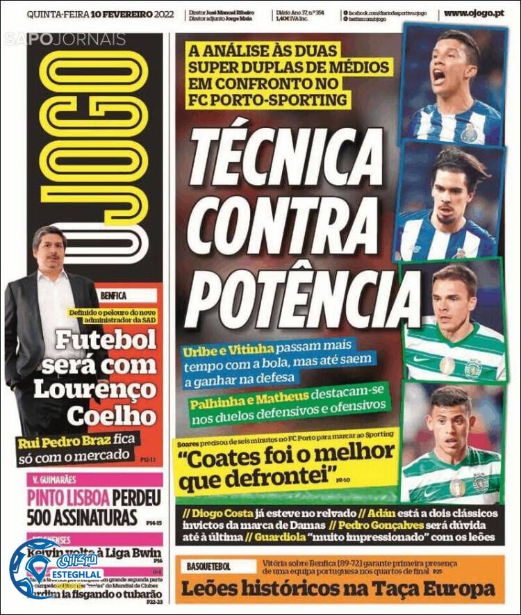 روزنامه ورزشی اوجوگو پنجشنبه 21 بهمن 1400