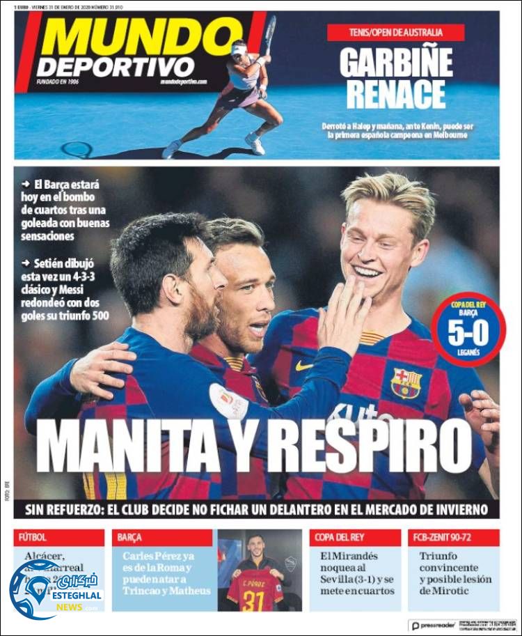 روزنامه ورزشی موندو دپورتیوو جمعه 11 بهمن 1398