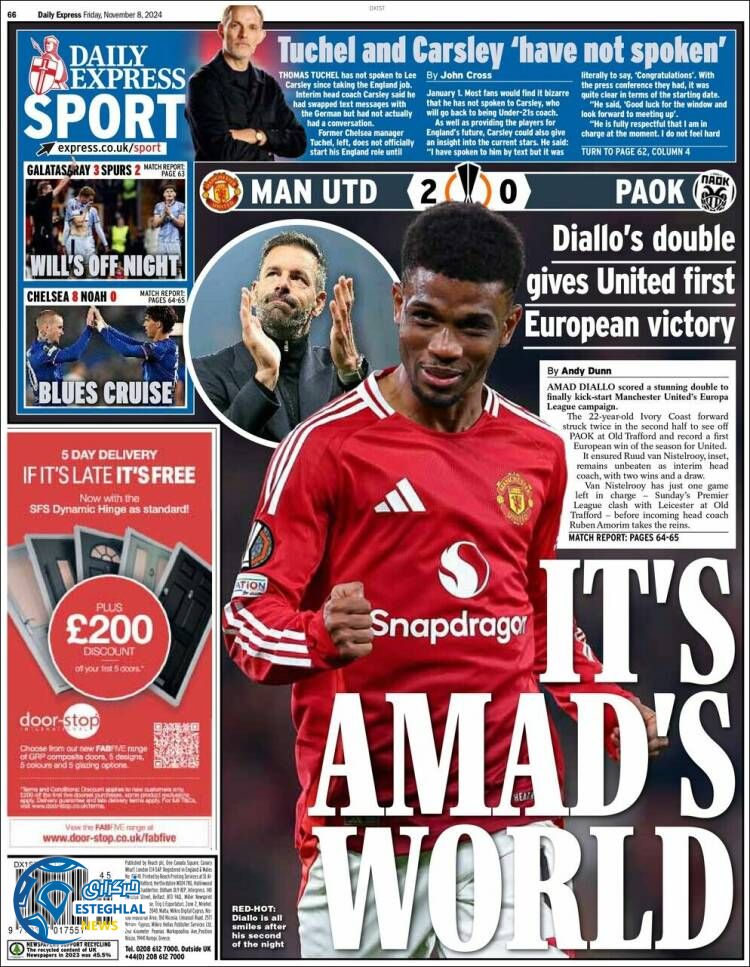 روزنامه ورزشی اکسپرس اسپورت جمعه 18 آبان 1403