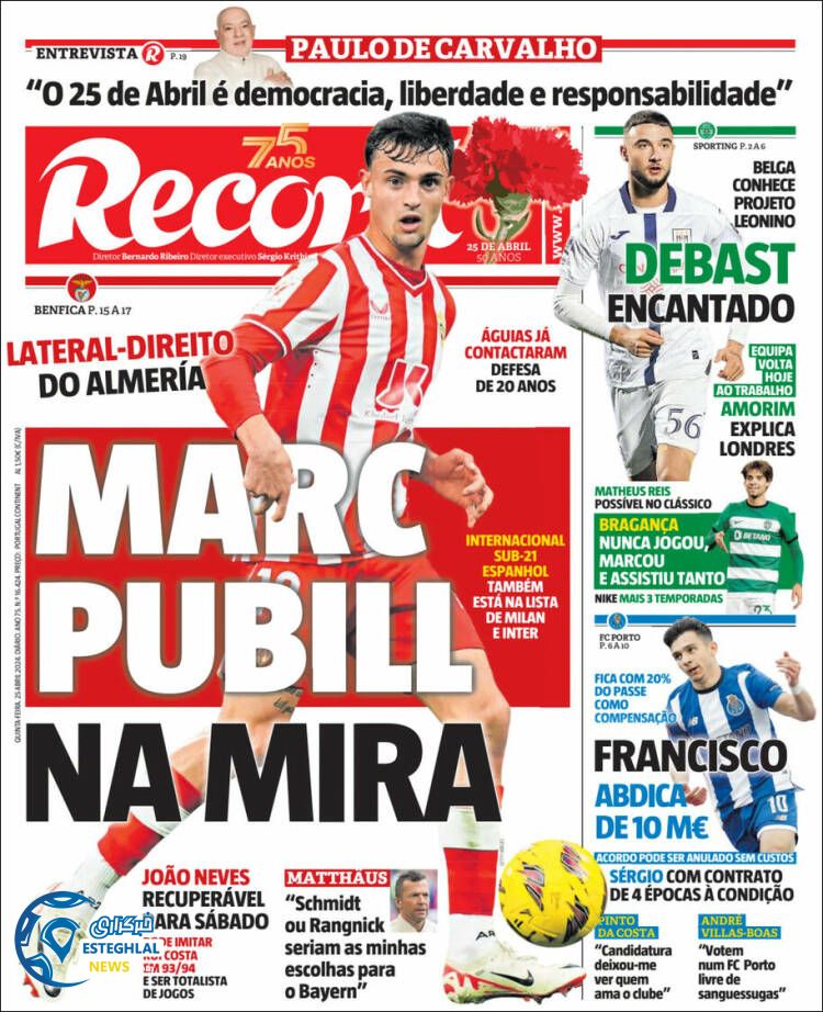 روزنامه ورزشی رکورد پنجشنبه 6 اردیبهشت 1403 