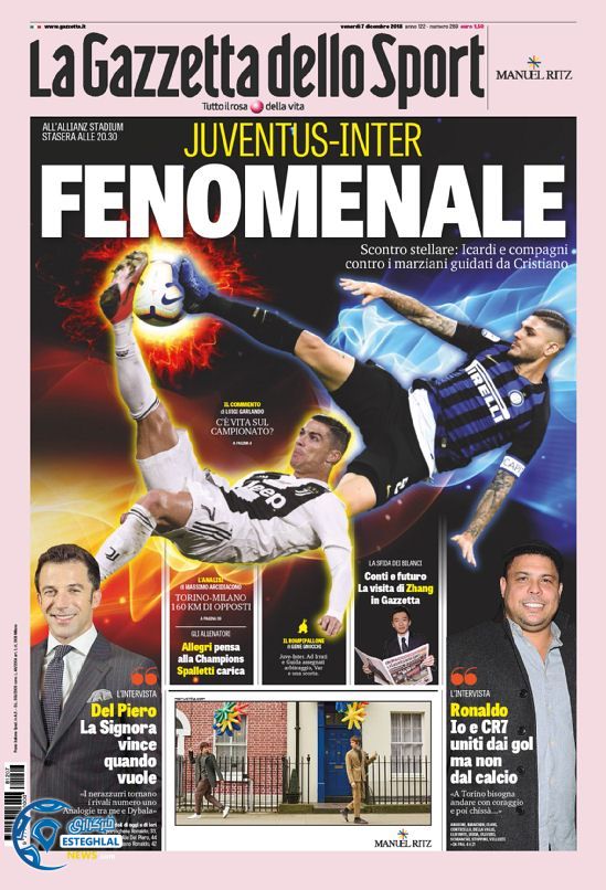 روزنامه ورزشی گاتزتا دلو اسپورت جمعه 16 آذر 1397