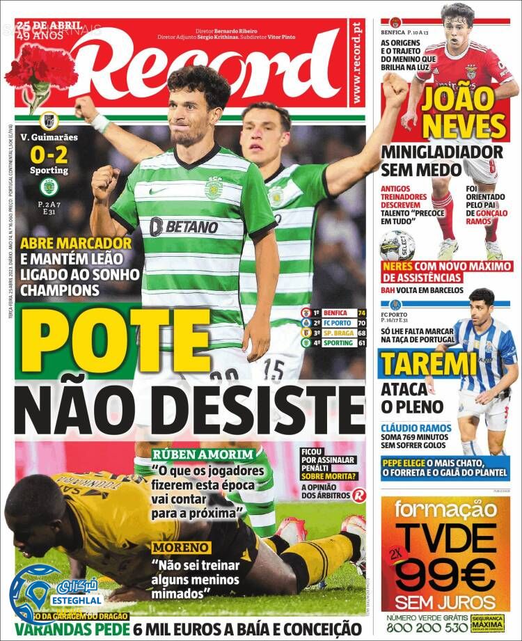 روزنامه ورزشی رکورد سه شنبه 5 اردیبهشت 1402 