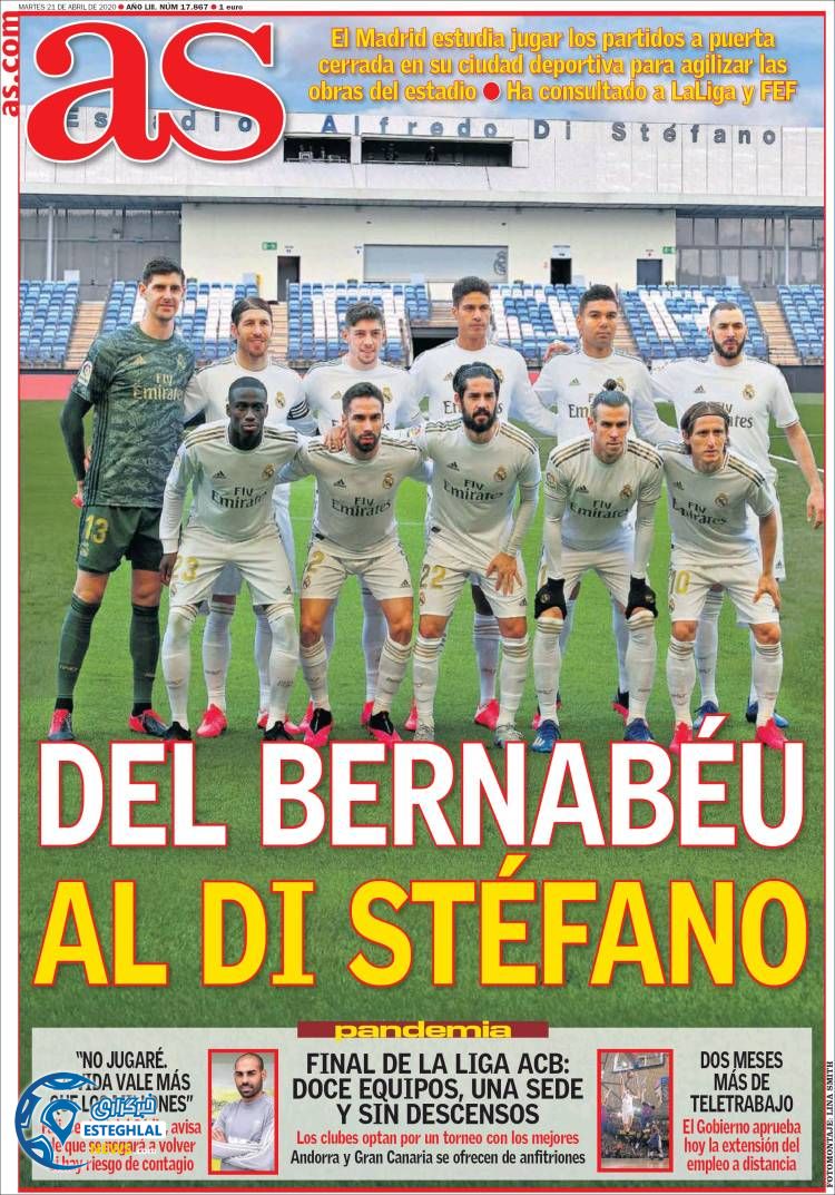 روزنامه ورزشی آاس سه شنبه 2 اردیبهشت 1399