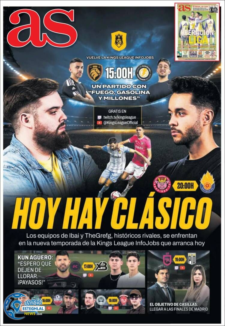 روزنامه ورزشی آ اس یکشنبه 1 بهمن 1402 