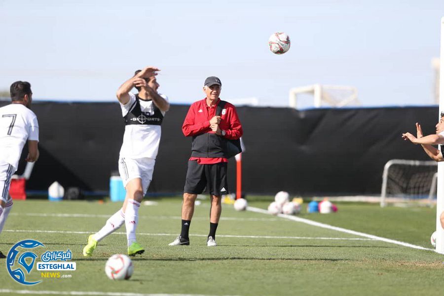 تمرین تیم ملی فوتبال در امارات پس از دیدار با عمان