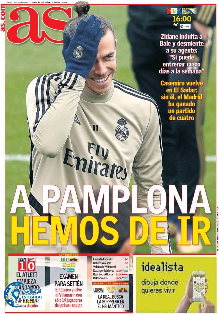 روزنامه ورزشی آاس یکشنبه 20 بهمن 1398