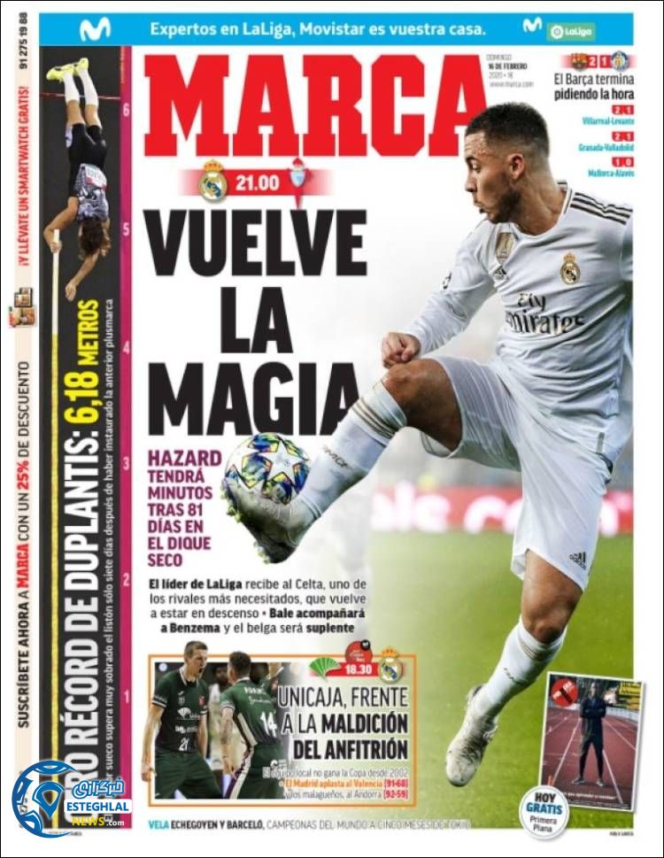 روزنامه ورزشی مارکا یکشنبه 27 بهمن 1398