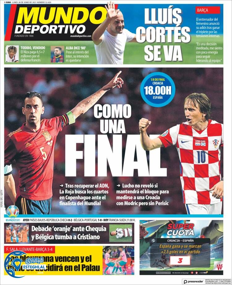 روزنامه ورزشی موندو دپورتیوو دوشنبه 7 تیر 1400