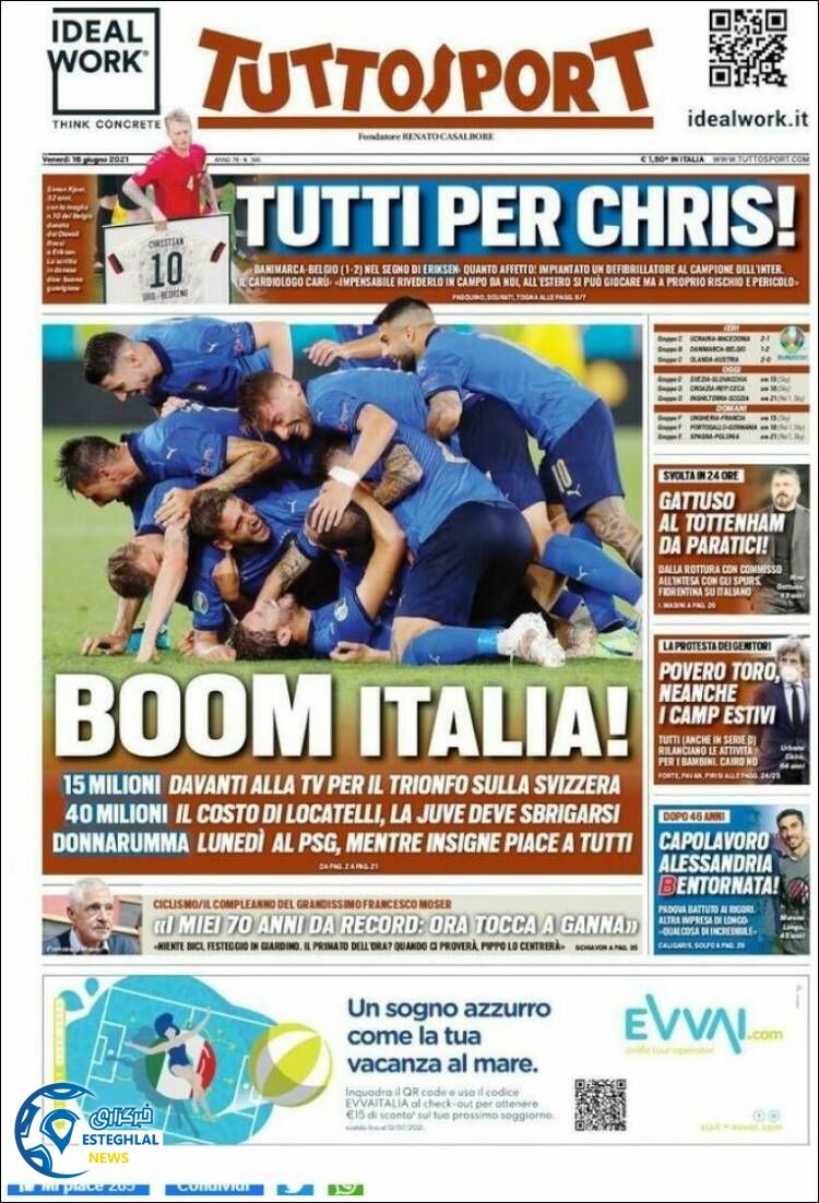 روزنامه ورزشی توتو اسپورت جمعه 28 خرداد 1400