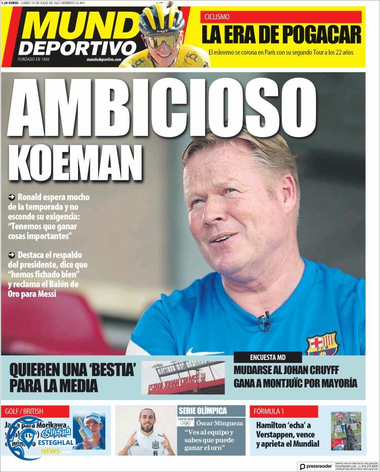 روزنامه ورزشی موندو دپورتیوو دوشنبه 28 تیر 1400