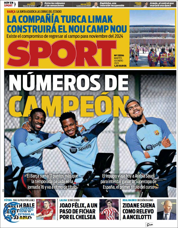 روزنامه ورزشی اسپورت سه شنبه 20 دی 1401 