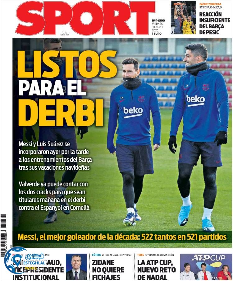 روزنامه ورزشی اسپورت جمعه 13 دی 1398