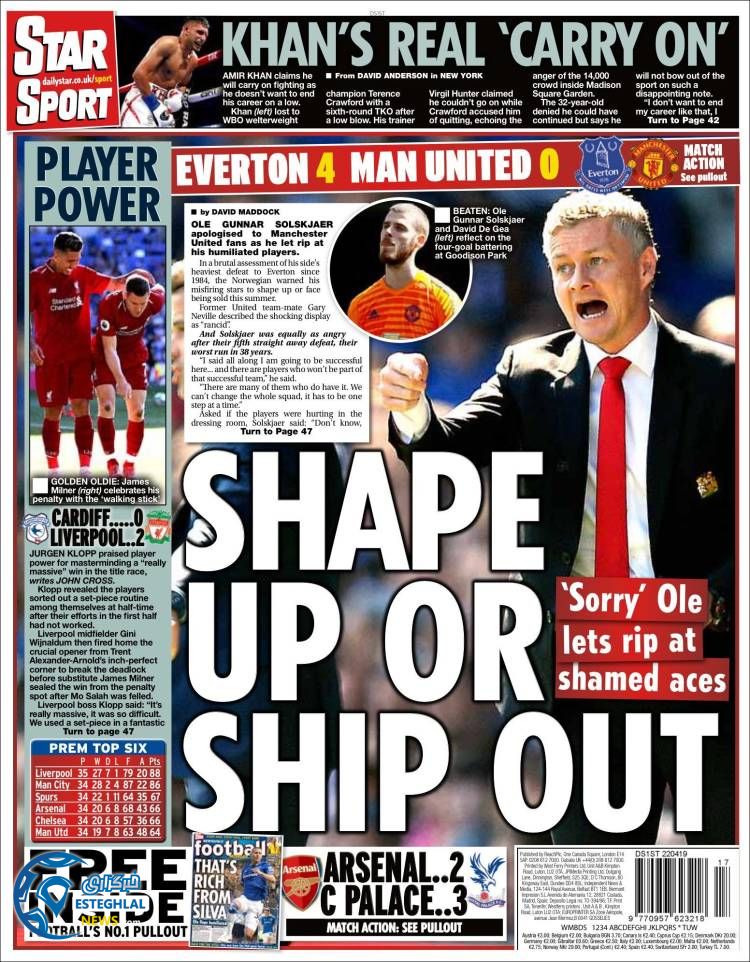 روزنامه ورزشی استار اسپورت دوشنبه 2 اردیبهشت 1398