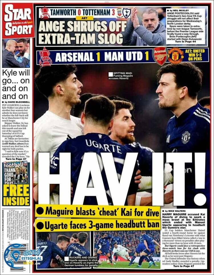 روزنامه ورزشی استار اسپورت دوشنبه 24 دی 1403 