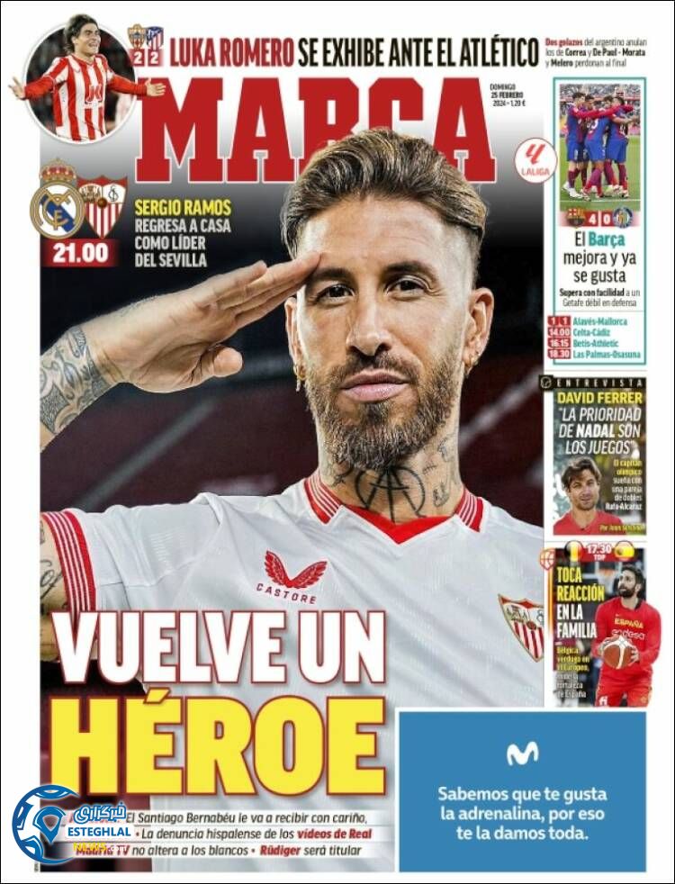 روزنامه ورزشی مارکا یکشنبه 6 اسفند 1402 