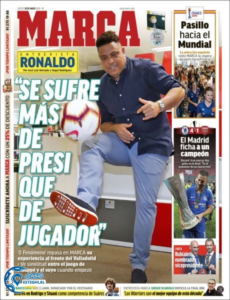 روزنامه ورزشی مارکا پنجشنبه 9 خرداد 1398