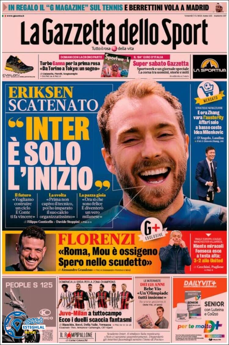 روزنامه  ورزشی گاتزتا دلو اسپورت جمعه 17 اردیبهشت 1400