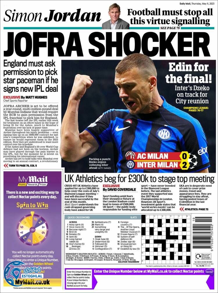 روزنامه ورزشی مایل اسپورت پنجشنبه 21 اردیبهشت 1402 