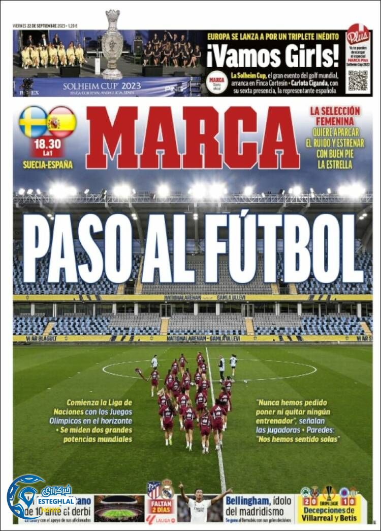 روزنامه ورزشی مارکا جمعه 31 شهریور 1402