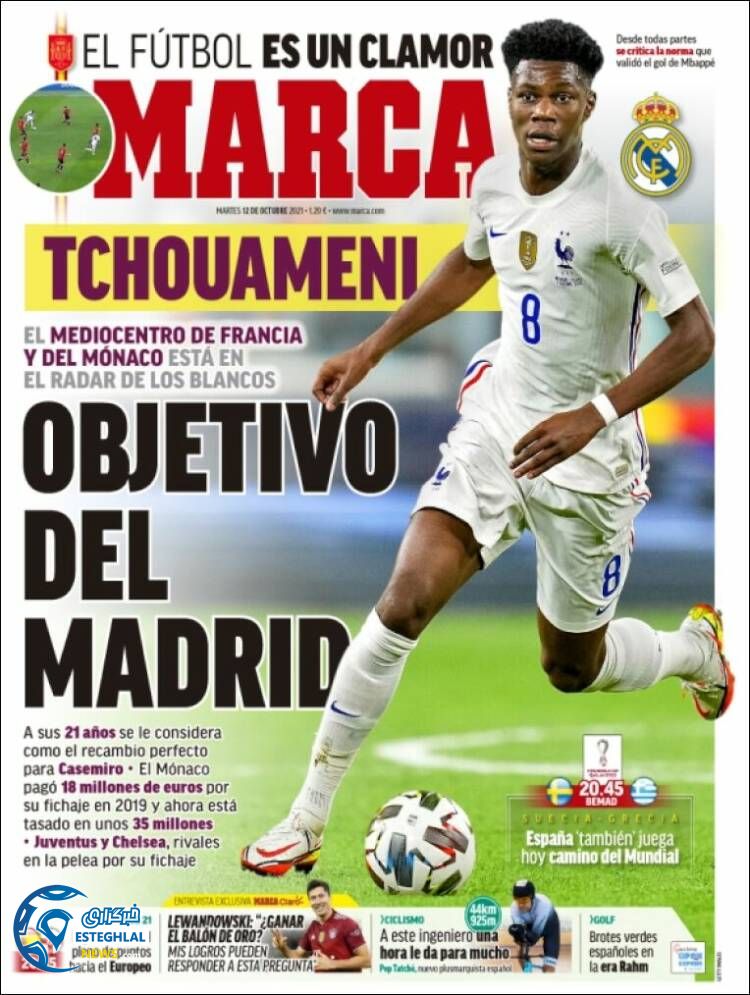 روزنامه ورزشی مارکا سه شنبه 20 مهر 1400