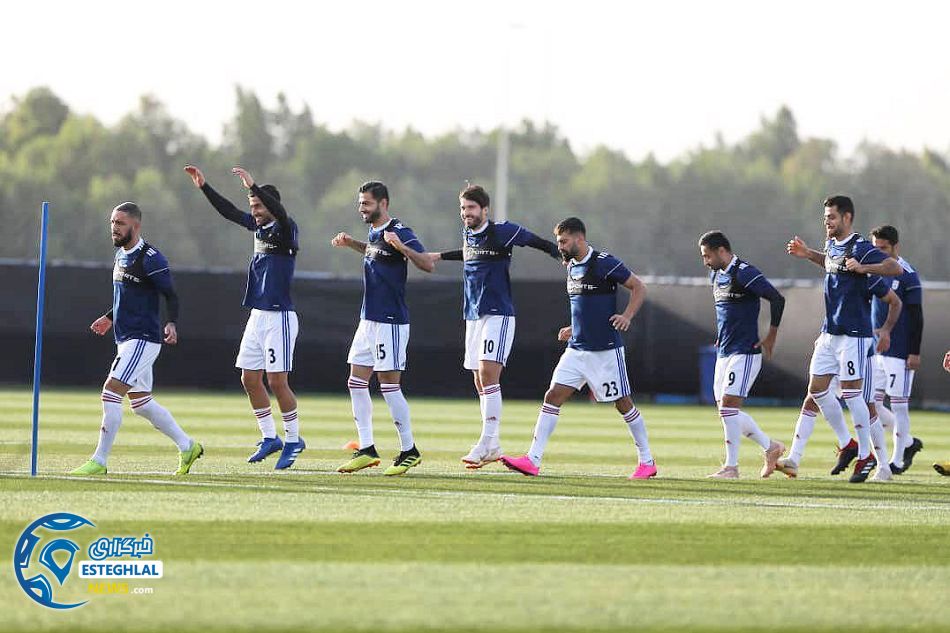 تمرین تیم ملی فوتبال در امارات