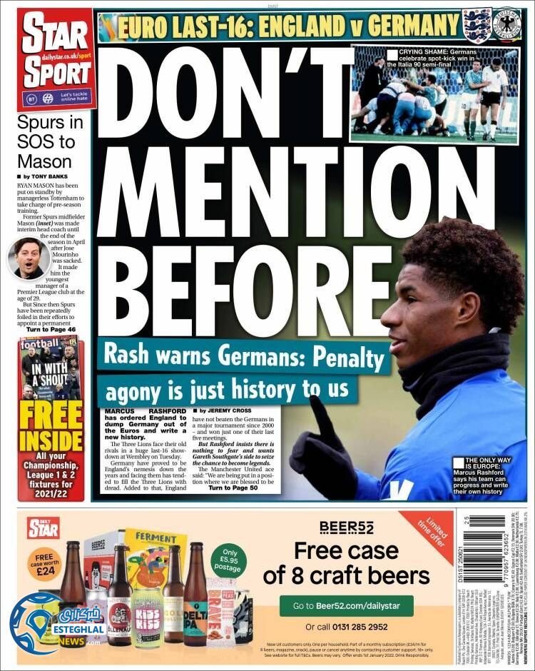 روزنامه ورزشی استار اسپورت جمعه 4 تیر 1400