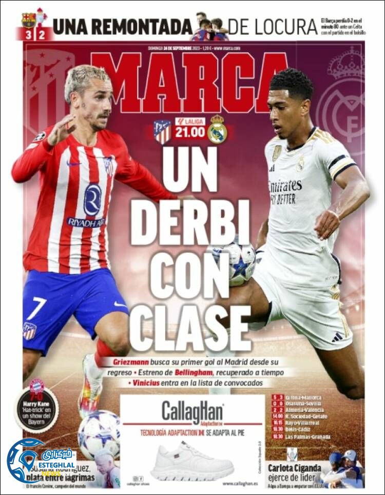 روزنامه ورزشی مارکا یکشنبه 2 مهر 1402 