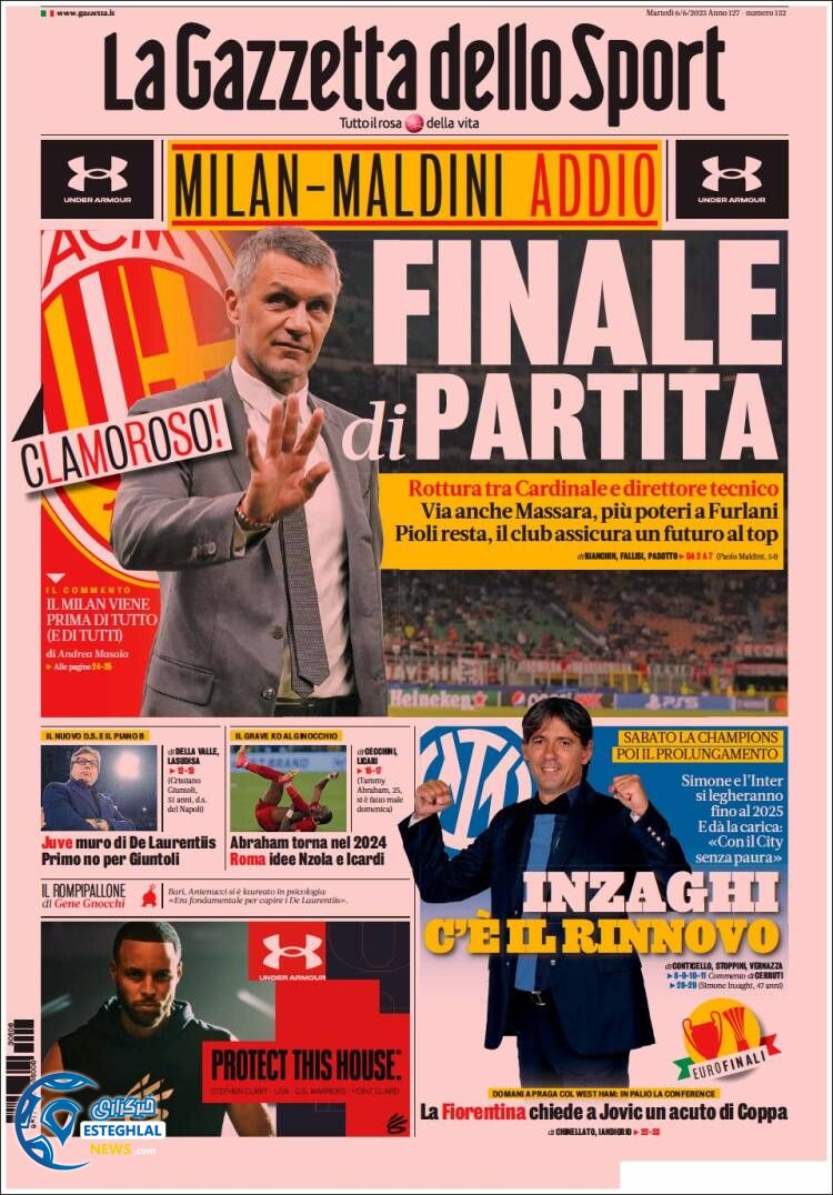 روزنامه ورزشی گاتزتا دلو اسپورت سه شنبه 16 خرداد 1402 