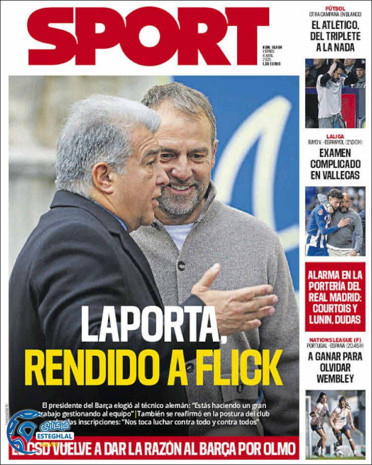 روزنامه ورزشی  اسپورت جمعه 15 فروردین 1404 