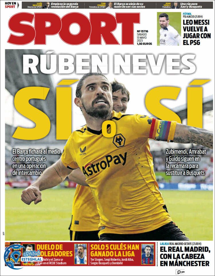 روزنامه ورزشی اسپورت شنبه 23 اردیبهشت 1402 