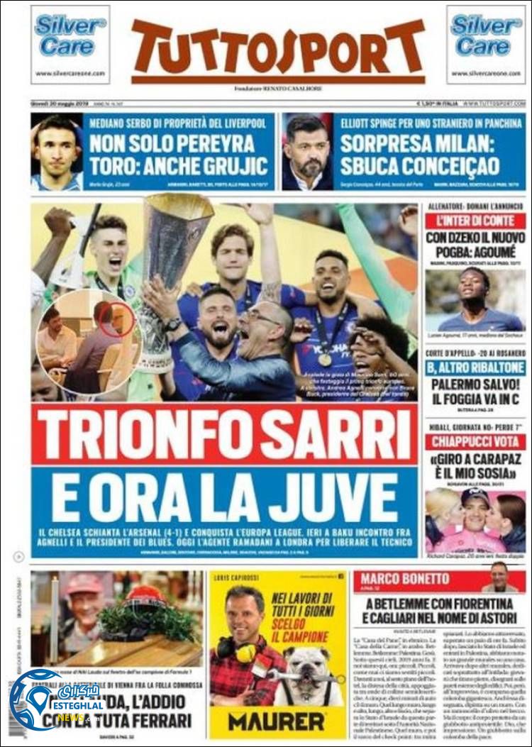 روزنامه ورزشی توتو اسپورت پنجشنبه 9 خرداد 1398