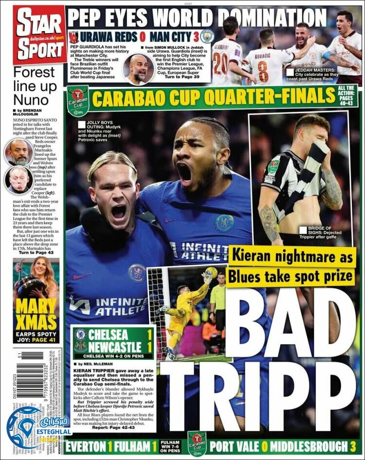 روزنامه ورزشی استار اسپورت چهارشنبه 29 آذر 1402 