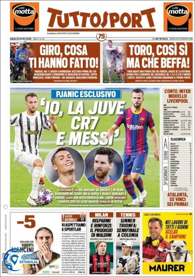 روزنامه ورزشی توتو اسپورت شنبه 3 آبان 1399