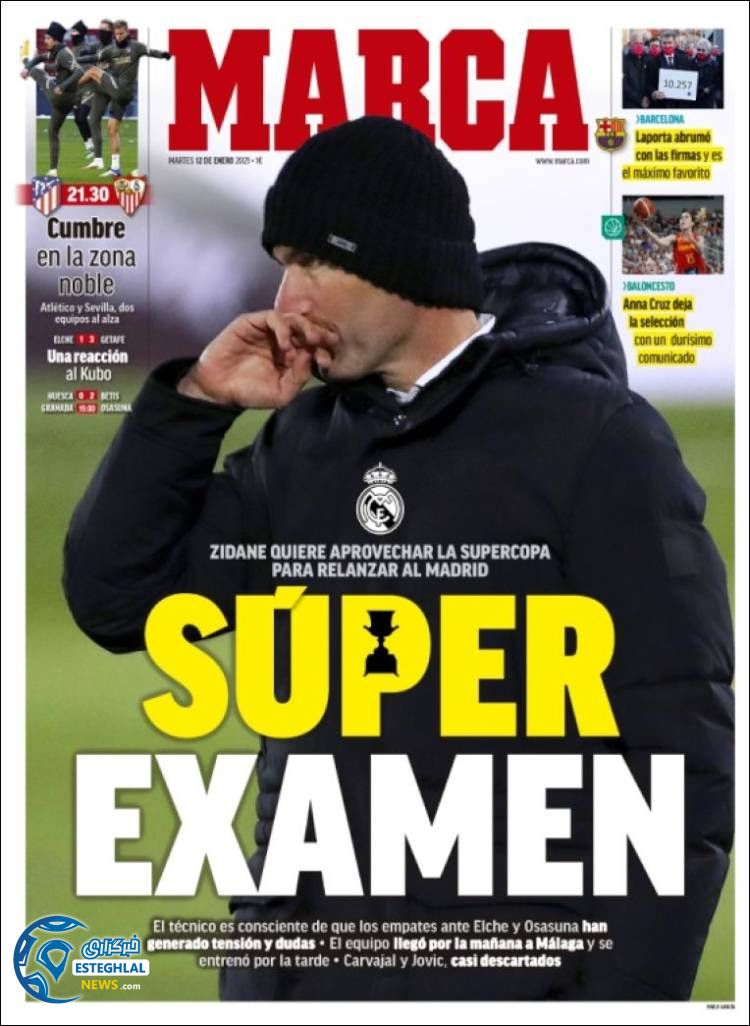 روزنامه ورزشی مارکا سه شنبه 23 دی 1399