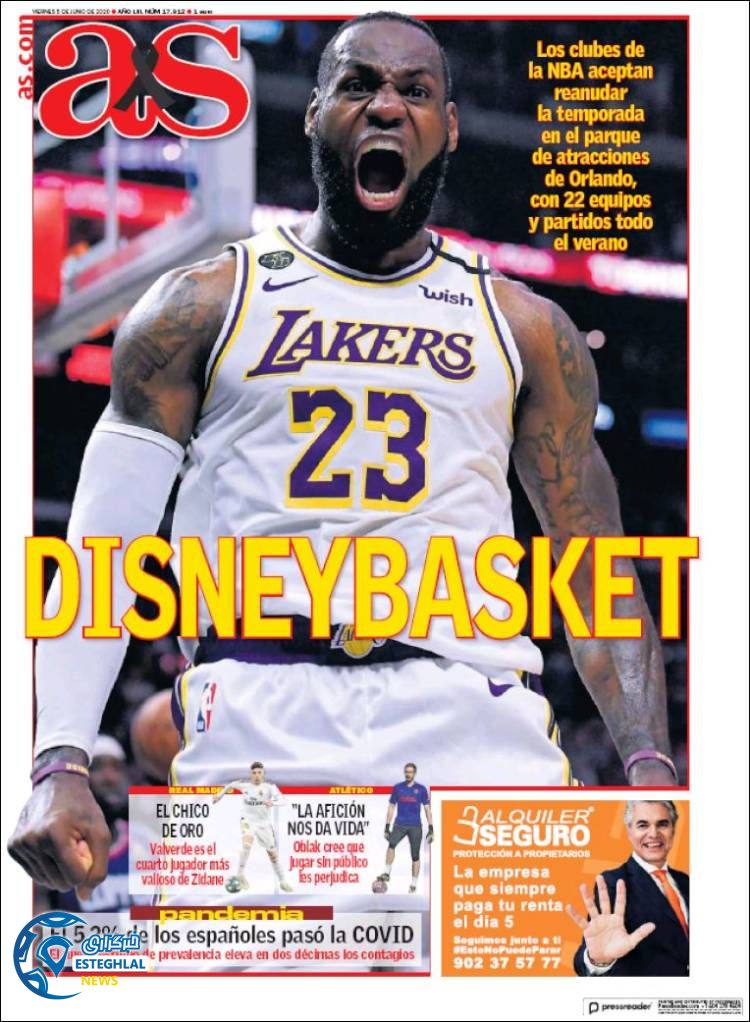 روزنامه ورزشی آاس جمعه 16 خرداد 1399