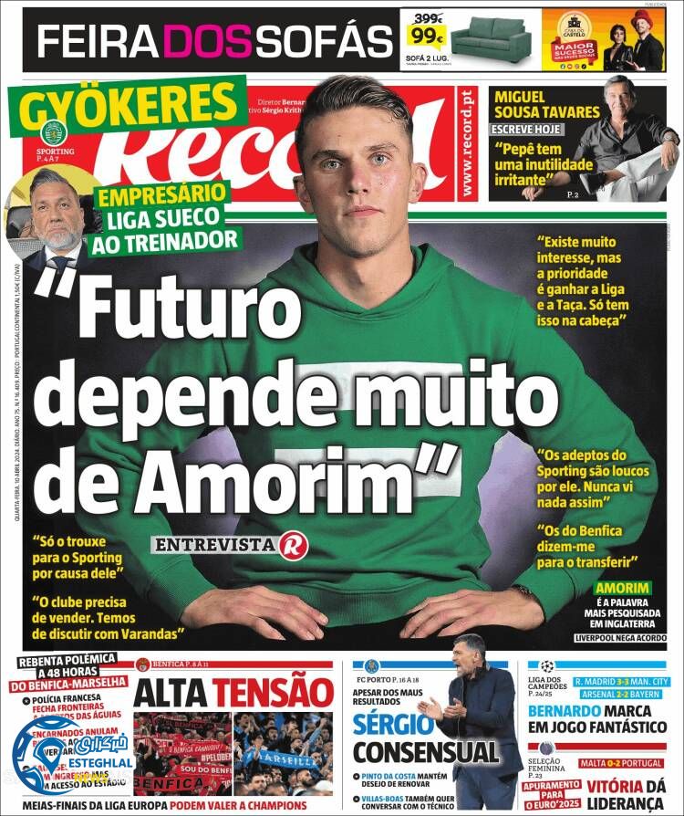 روزنامه ورزشی رکورد چهارشنبه 22 فروردین 1403 