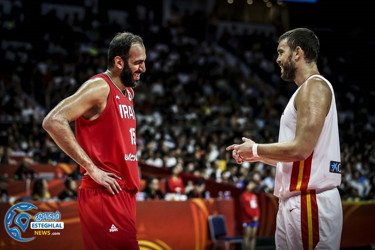 دیدار تیم ملی بسکتبال ایران واسپانیا